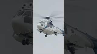 Airbus Helicopters H225 LP Super Puma on Approach to Land – AIN #helicopter #aviation #flying