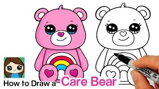 How to Draw a Care Bear  ️ Cheer Bear