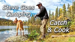 High Country Pack Goat Trout Fishing Catch & Cook Camping Adventure Firebox Stove Peach Cobbler Pie