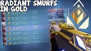 How A RADIANT Smurfs In Gold Lobbies..! (VALORANT Ranked)