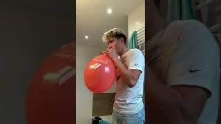 Blowing up balloons until they pop in my face 