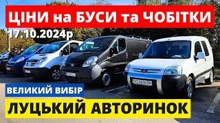 СВІЖІ БУСИ та ЧОБІТКИ /// ЛУЦЬКИЙ АВТОРИНОК /// 17.10.2024р. #буси #автопідбір #автобазар