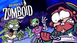 We're CHAINED TOGETHER in Project Zomboid - Can we ESCAPE?