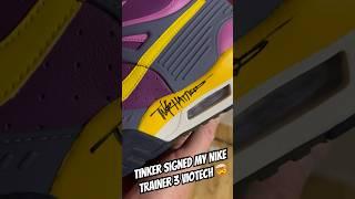 TINKER HATFIELD!!!! signed my Nike Air trainer 3 Viotech! One of his famous designs #sneakers #nike