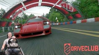 Лютая Ferrari F40 отодрала Сония :) Driveclub + руль Fanatec Porsche 911 GT2