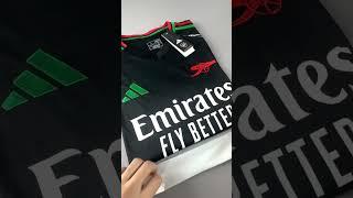 #football 2024/2025 Arsenal away football jersey in black fan #jersey #soccer