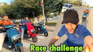 Teeno electric bikes ki race lagwai | damadas ne cheating Kari hai