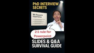 PowerPoint Hacks Every PhD Applicant Must Know | Don’t Start Your Talk Without This Slide #interview