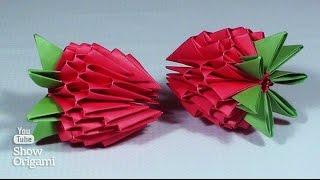 3d origami - strawberries module