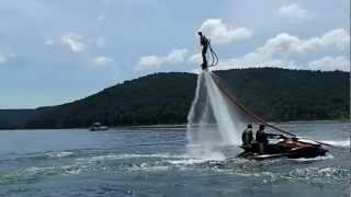 Aquatic Aviation's Andrew Hickey Flyboarding for second time ever at Tygart Lake, WV