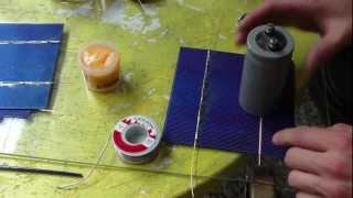 How to Tab Solar cells with copper wire (only for use in a junk panel)