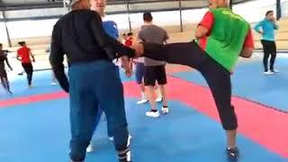 Taekwondo combat training