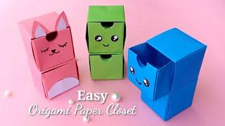 How to make Easy Origami Paper Closet // DIY Origami Paper Craft 