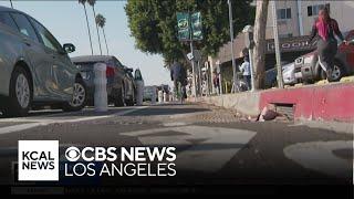 Street renovations in East Hollywood frustrates business owner but draws bicyclists