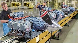 Inside US Advanced Factory Producing Powerful Aircraft Engine - Production Line