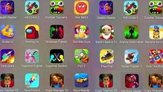 Grimace Monster Scary,Stick War Legacy,Scary Teacher,Hill Climb,Join & Clash,Squid Game 456,Among Us