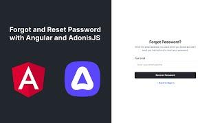 Forgot and Reset Password with Angular and AdonisJS