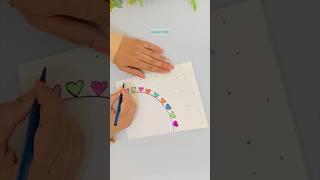 Easiest Birthday card using only white paperno glue#craft #art #shorts #trending #viral #diy