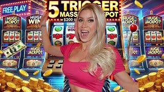 MASSIVE 5 TRIGGER ON $200 FREEPLAY!