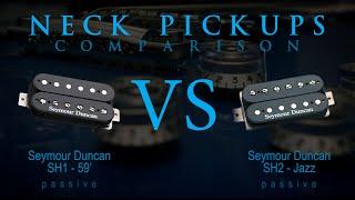 SEYMOUR DUNCAN SH1 / 59' vs SH2 JAZZ - Passive NECK Guitar Pickup Tone Comparison / Review