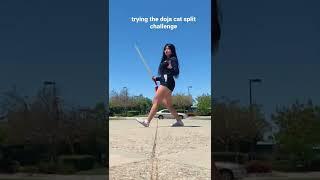 Trying the Doja Cat Split Challenge #shorts #dojacat