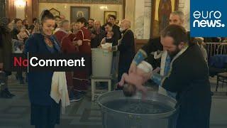 Orthodox Mass Baptism: Five hundred infants baptized in a single ceremony