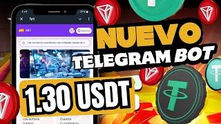 COMO GANAR USDT POR TELEGRAM/ NUEVO BOT DE TELEGRAM PAGANDO/ GANA EL 16% DIARIO