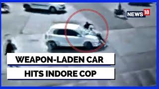 Madhya Pradesh News | Driver Drags Traffic Cop on Bonnet of His Car in Indore | English News