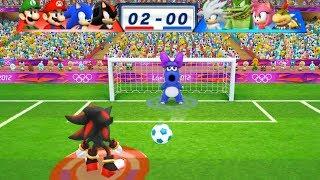 Mario & Sonic At The London 2012 Olympic Games Football #104 With Shadow, Sonic, Mario, Luigi