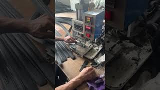Heat Pressing for Quality Finish#LeatherCraft#Manufacturing#WorkshopLife