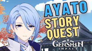 Ayato Story Quest “Cypressus Custos Chapter: Act 1 - The Firmiana Leaf Falls ” | 【Genshin Impact】