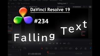 DaVinci Resolve Tutorial: How To Create Animated Falling Text