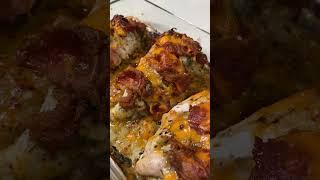 FWF Meal Reels Ep. 3: Smothered & Stuffed Chicken Breast #chickenbreast#bacon #foodshorts #food