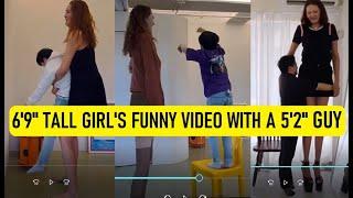 6'9" Tall Girl's Funny Video With A 5'2" Guy!