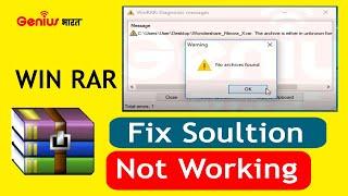 Winrar No archives found error fix