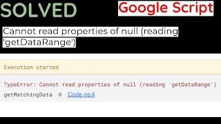 Cannot read properties of null (reading 'getDataRange') in Google Script