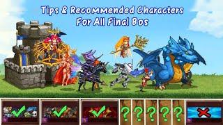 Recommended Characters and Tips Against All Final Bos | Kingdom Wars