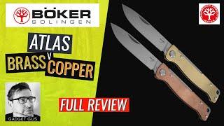  BOKER Plus Atlas Review | Brass | Copper | UNBOXING | UK Legal | EDC | Black | Steel | Multi