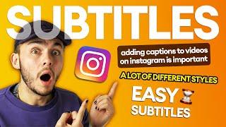 BEST way to Add SUBTITLES to Instagram Videos