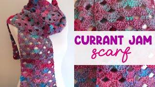 QUICK & EASY Arcade Stitch Scarf! (Currant Jam Crochet Scarf)