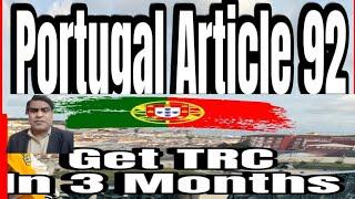  Breaking Portugal Immigration News Unlock TRC Solutions in Just 3 Months️ No File Lock Required!