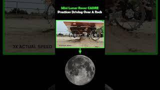 Mini Lunar Rover CADRE Practices Driving Over A Rock