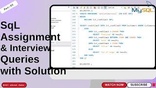 SQL Assignment & Interview Queries with Solutions (example) | MySQL Database part 2