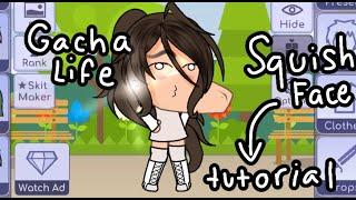 How to do the SQUISHED FACE in Gacha life  [] Includes the big chin tutorials too 