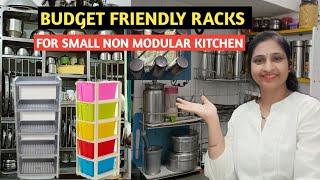 Small Non Modular Kitchen Organisation |Pocket Friendly Space Saving  Smart Setup|