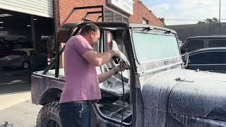 First wash in 20 years.  Barn find 1953 Jeep Willys