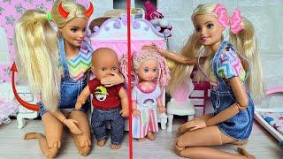 BAD AND GOOD BABYSITTER Katya and Max funny family funny dolls TV series Darinelka