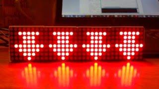 Arduino library test program on 8x32 Matrix LED module