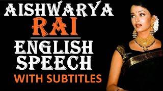 Impeccable English Speech || Aishwarya Rai - Emotional Speech on Father Krishnaraj Rai ||