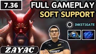 7.36 - Zayac GRIMSTROKE Soft Support Gameplay 24 ASSISTS - Dota 2 Full Match Gameplay